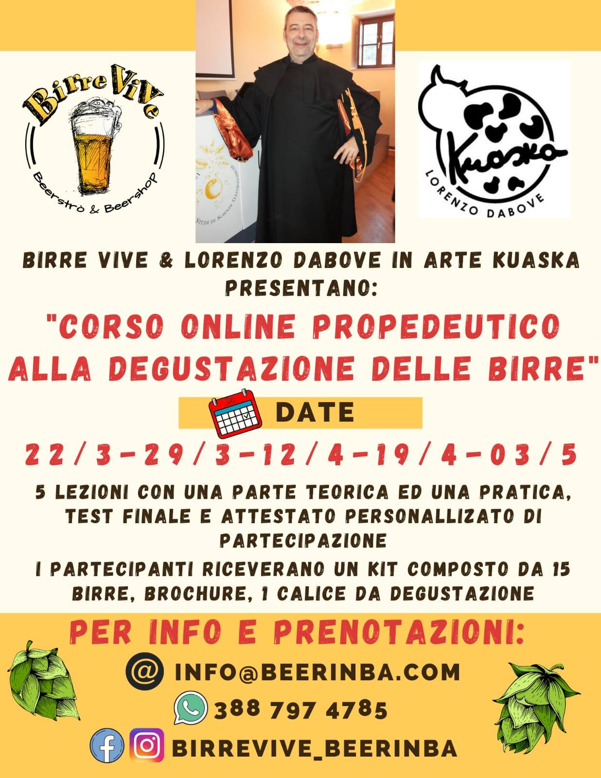 Corso birre 5 lezioni gratuito